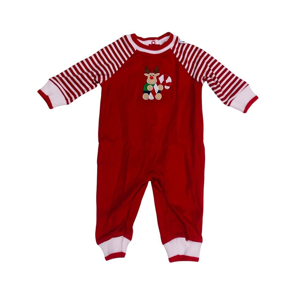NWT Florence Eiseman 3M Knit Longall with Candy Cane Reindeer